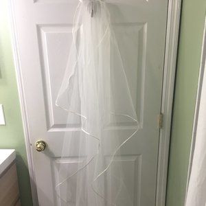 Ivory Satin Lined Veil